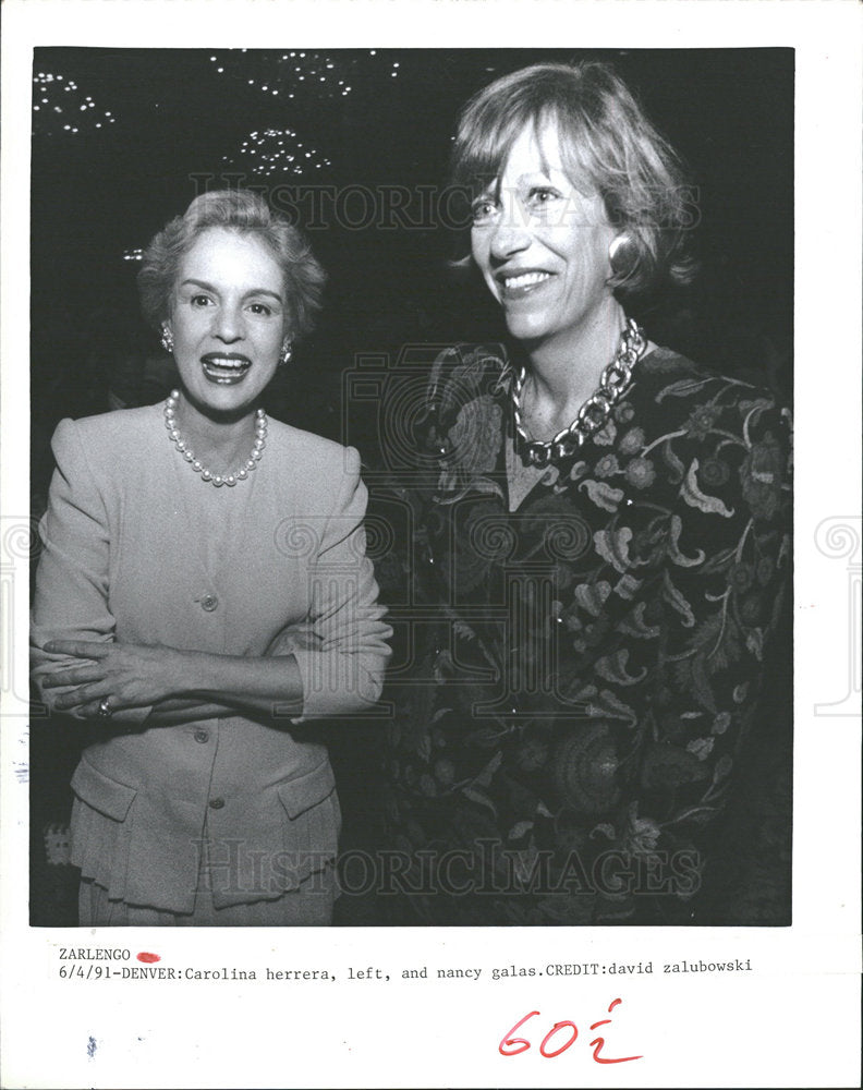 1991 Press Photo Carolina Herrera Fashion Designer Mich - Historic Images