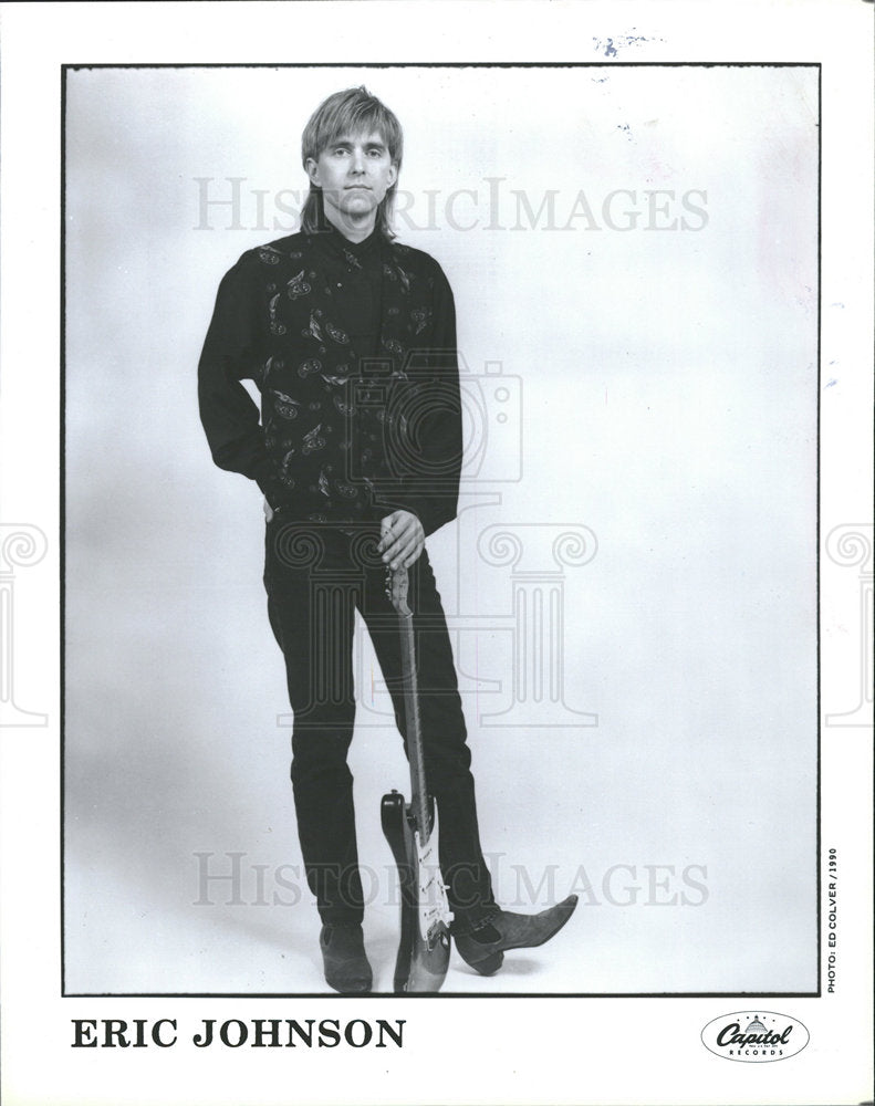 1990 Press Photo Guitarist Eric Johnson - Historic Images