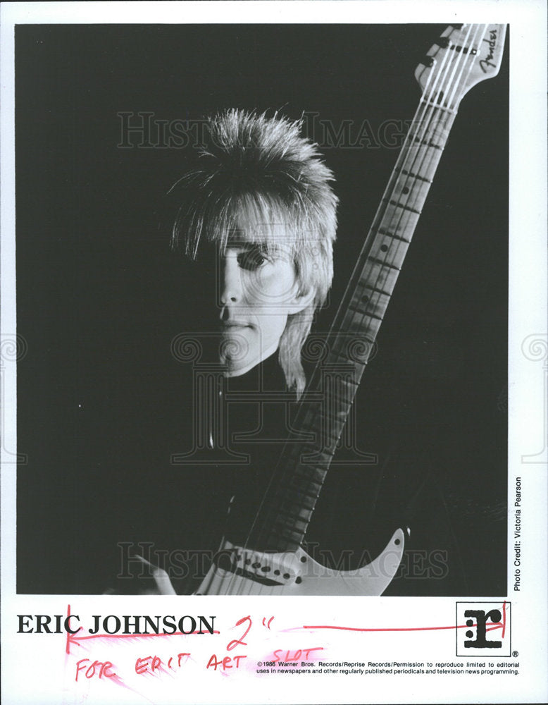 1986 Press Photo Eric Johnson Guitarist Recorder Mich - Historic Images