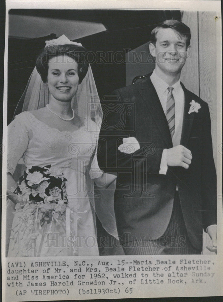 1965 Press Photo Maria Beale Fletcher Ashville America  - Historic Images