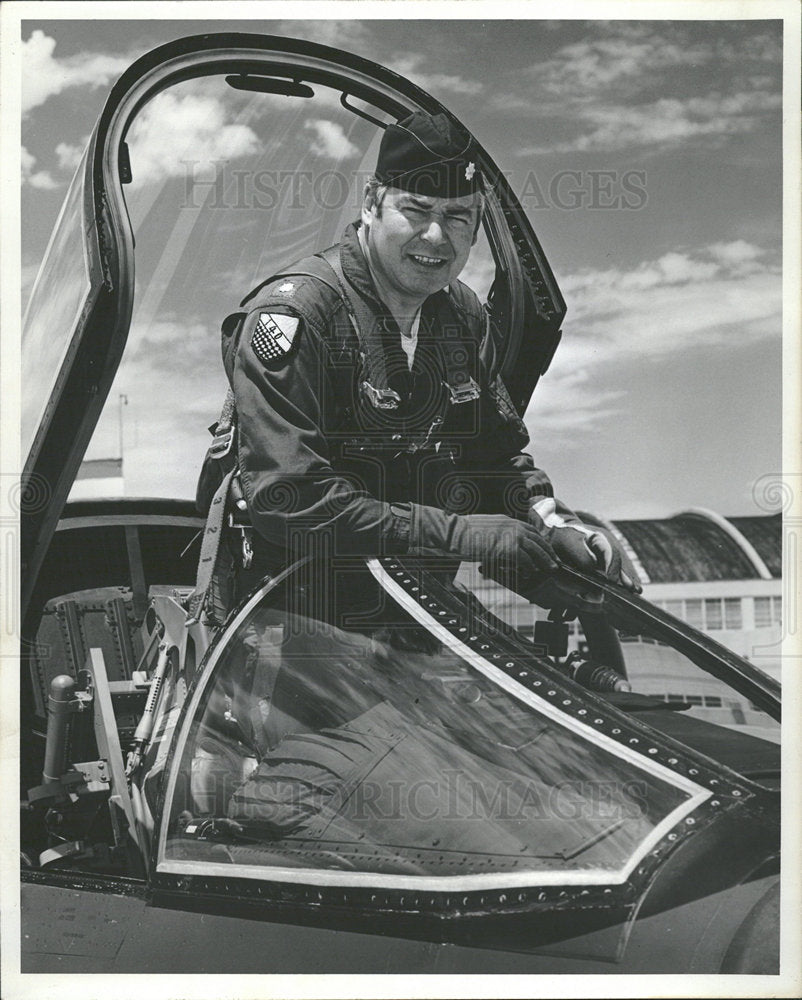 1974 Press Photo Robert A Flick Army Major General Mich - Historic Images