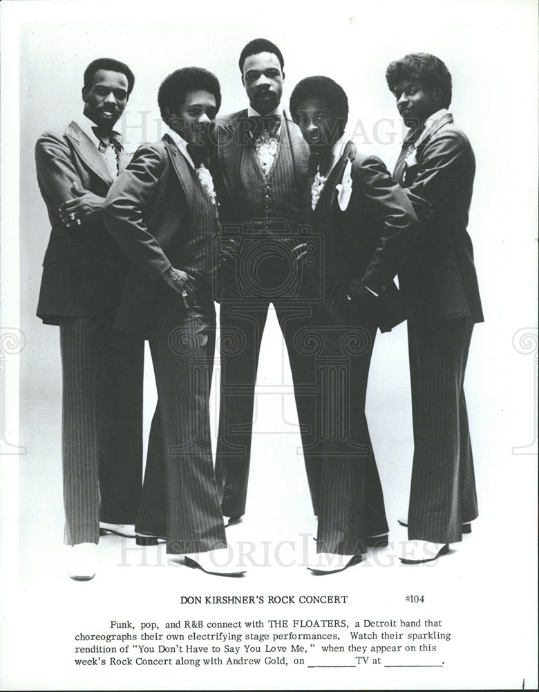1977 Press Photo The Floaters American R&amp;B Vocal Group - Historic Images