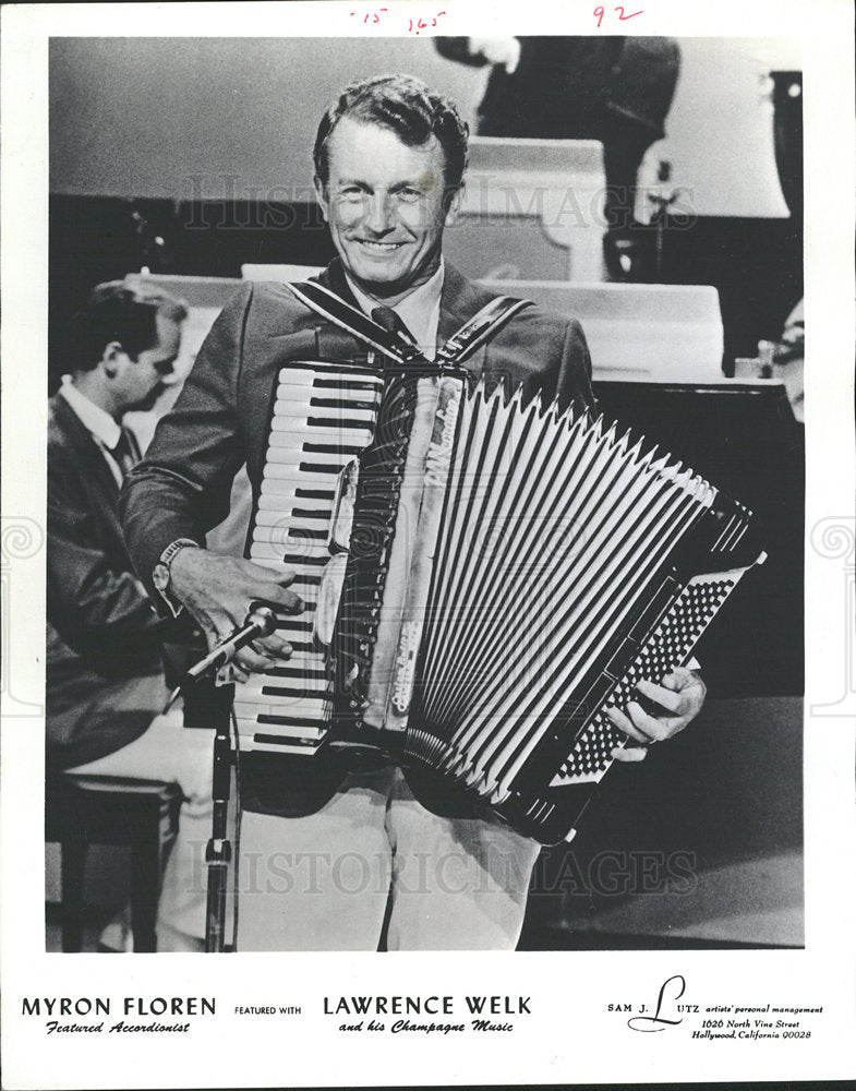1974 Press Photo Myron Floren Elitch garden Tracdero   - Historic Images