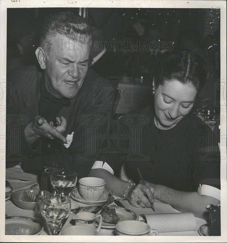 1953 Press Photo Jay Flippen Ruth Brooks couple movie - RRY11075 - Historic Images