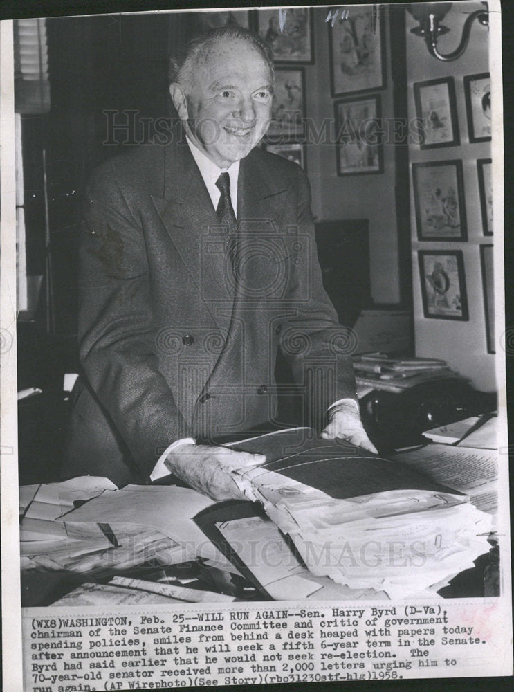 1959 Harry Byrd Senate Finance Committee - Historic Images