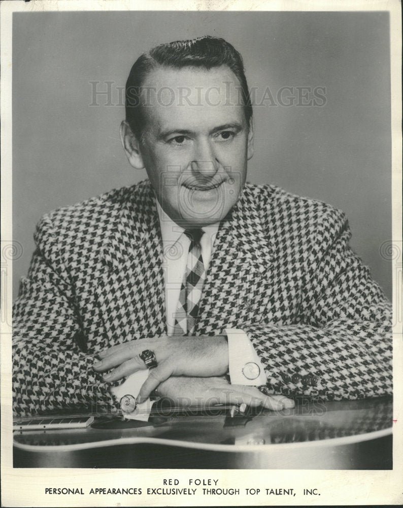 1959 Press Photo Red Foley Bossman America Jubilee TV  - Historic Images