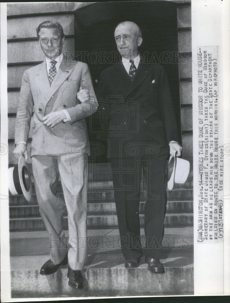 1945 Press Photo Byrnes Windsor Secretary James White  - Historic Images