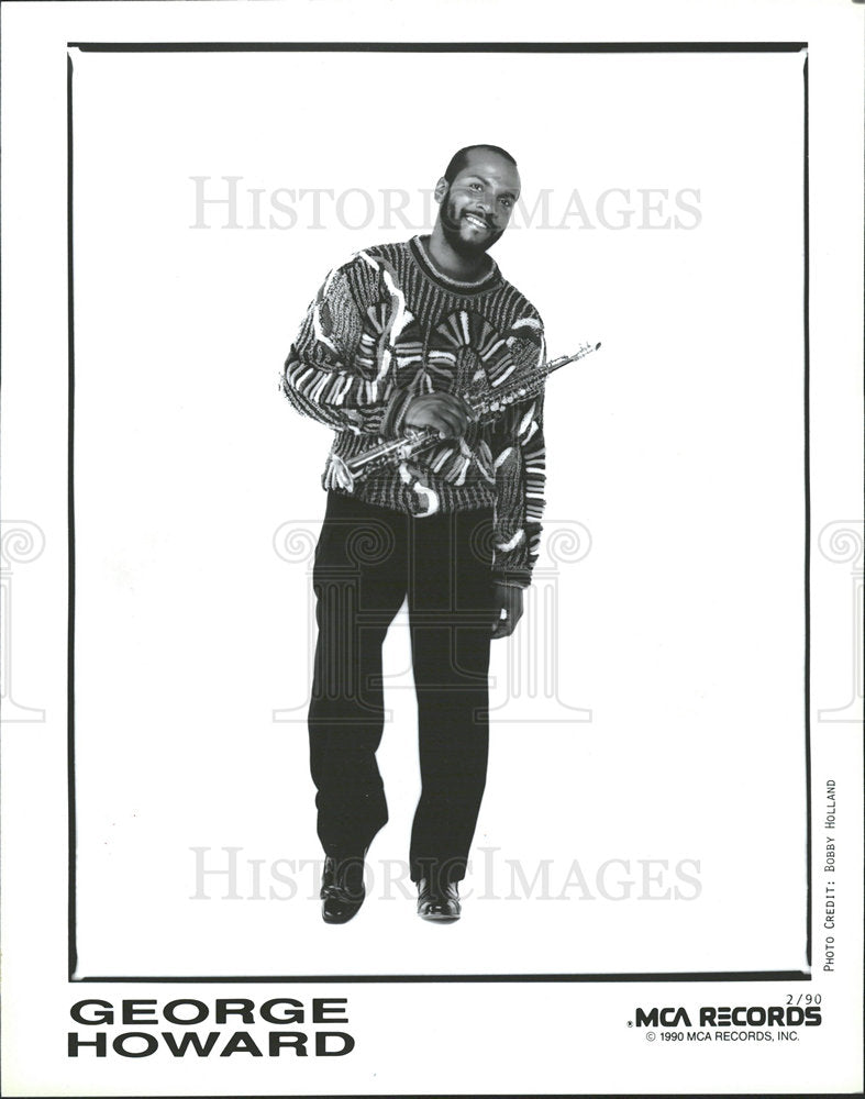 1990 Press Photo George Howard Jazz Saxophonist Chicago - Historic Images