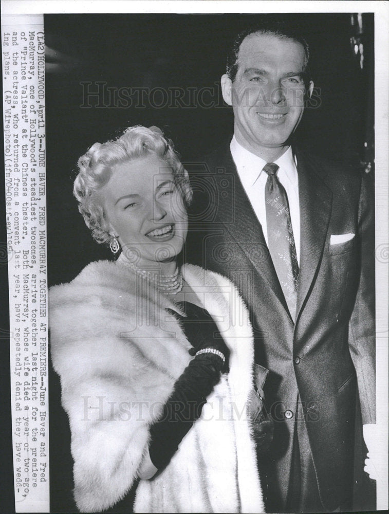 1954 June Haver Fred Macmurray Premier Wife - Historic Images