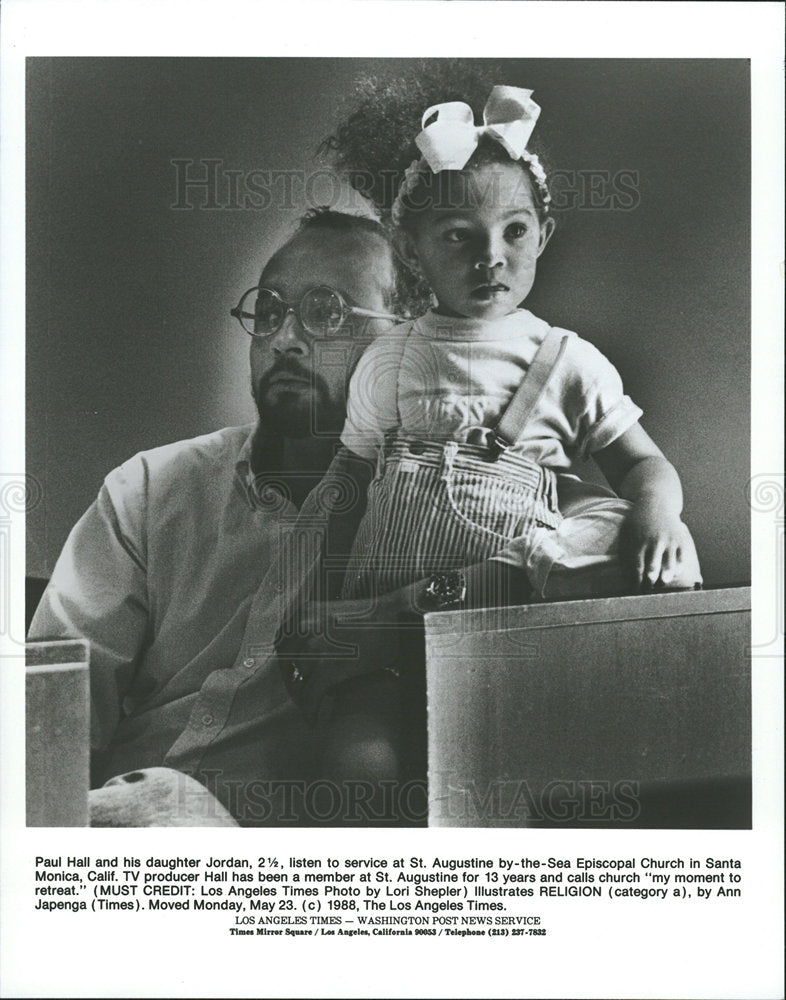 1988 Press Photo Paul Jordan Listen Santa Monica August - Historic Images