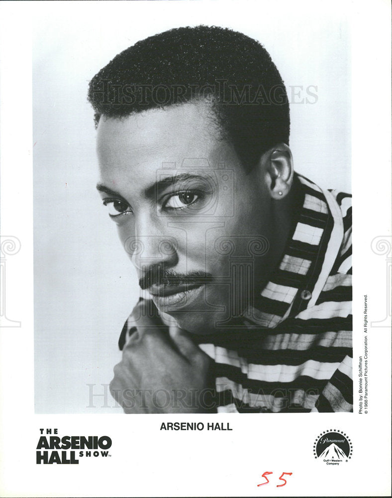1995 Press Photo Arsenio Hall Show Actor Comedian Aired - Historic Images