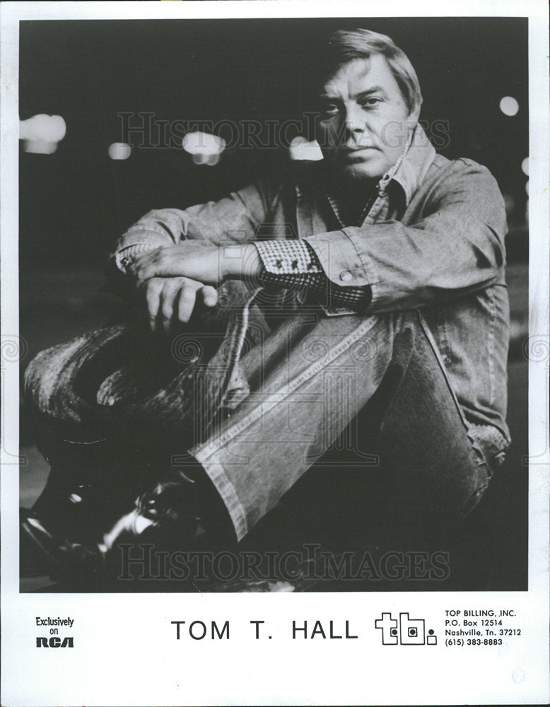 1978 Press Photo Tom T Hall Music Country Singer Writer - Historic Images