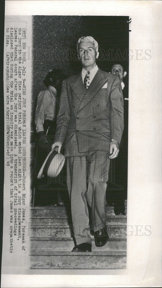 1949 Press Photo Alger Hiss Lawyer Author Michigan - Historic Images