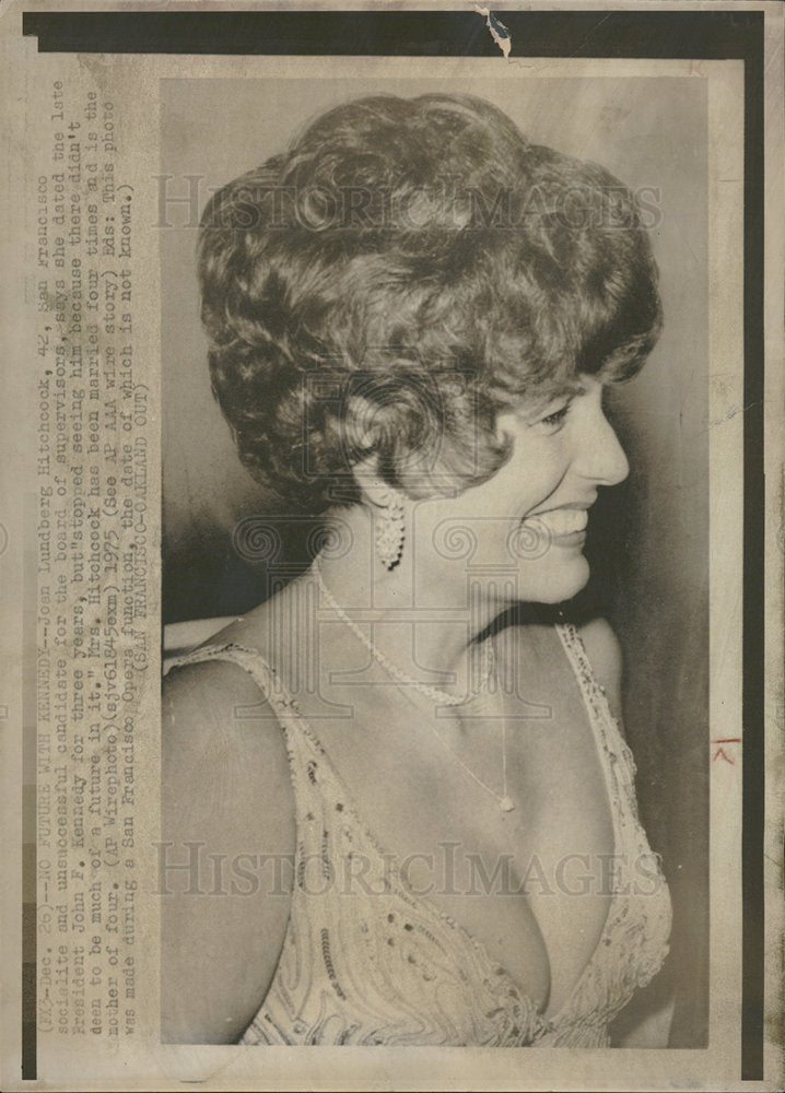 1975 Press Photo Joan Lundburg Hitchcock Socialite Mich - Historic Images