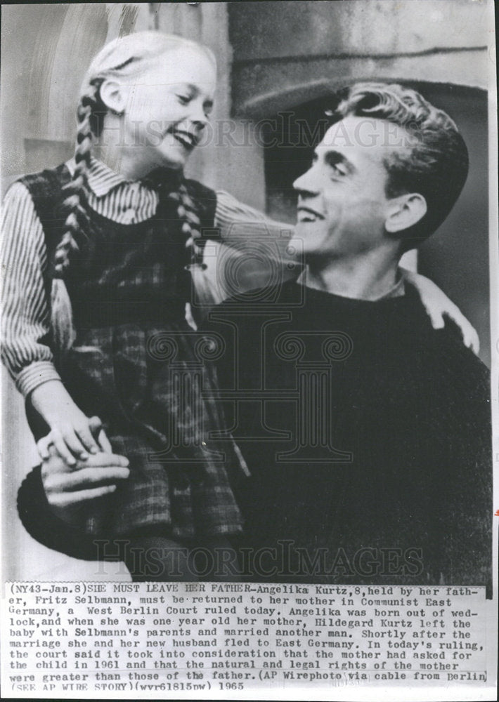 1965 Press Photo Angelika Kurtz Fritz Selbmann Germany - Historic Images