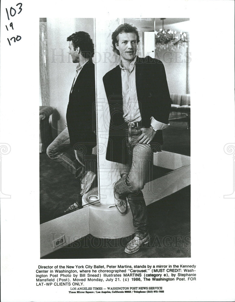 1988 Press Photo Peter Martins Ballet Dancer Chicago - Historic Images