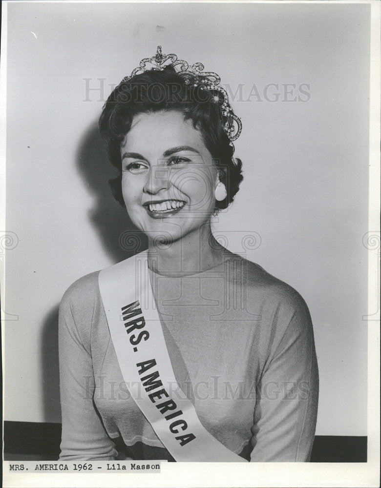 1962 Press Photo Lila Masson Mrs America Beauty Pageant - Historic Images