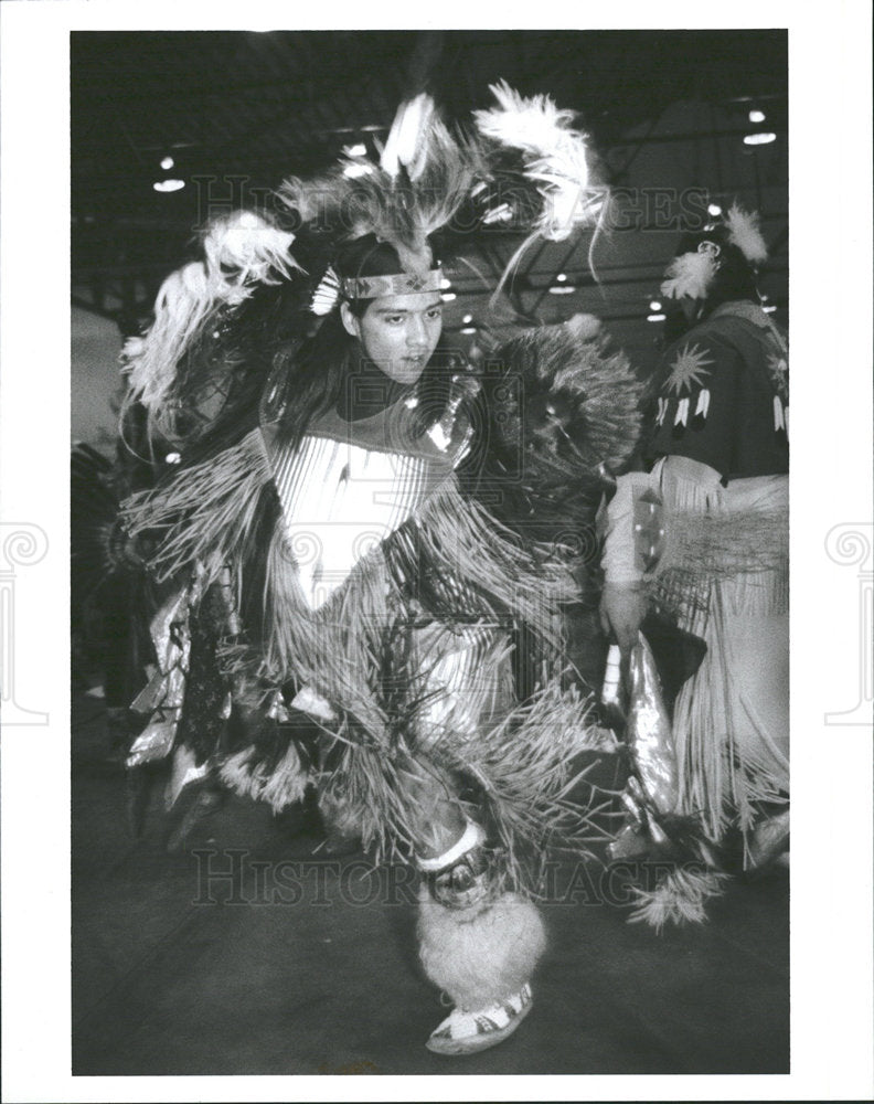 1990 Press Photo Ann Arbor Pow Wow Michigan  - Historic Images