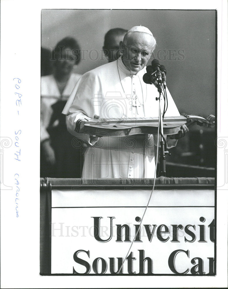 1987 Press Photo Pope John Paul II United States Visit - Historic Images