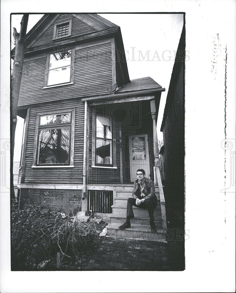 1979 Press Photo Mike Clear Corktown Detroit Homes - Historic Images