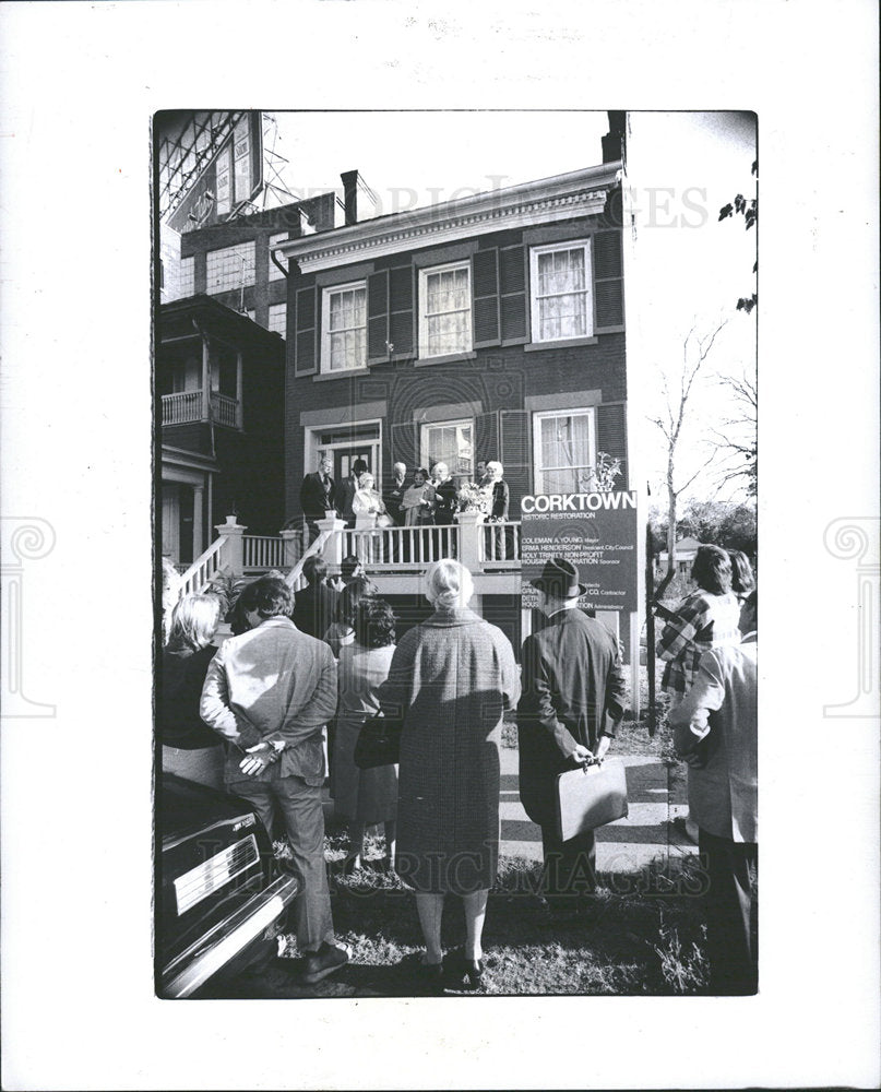 1978 Press Photo Corktown Neighborhood Detroit Michigan - Historic Images