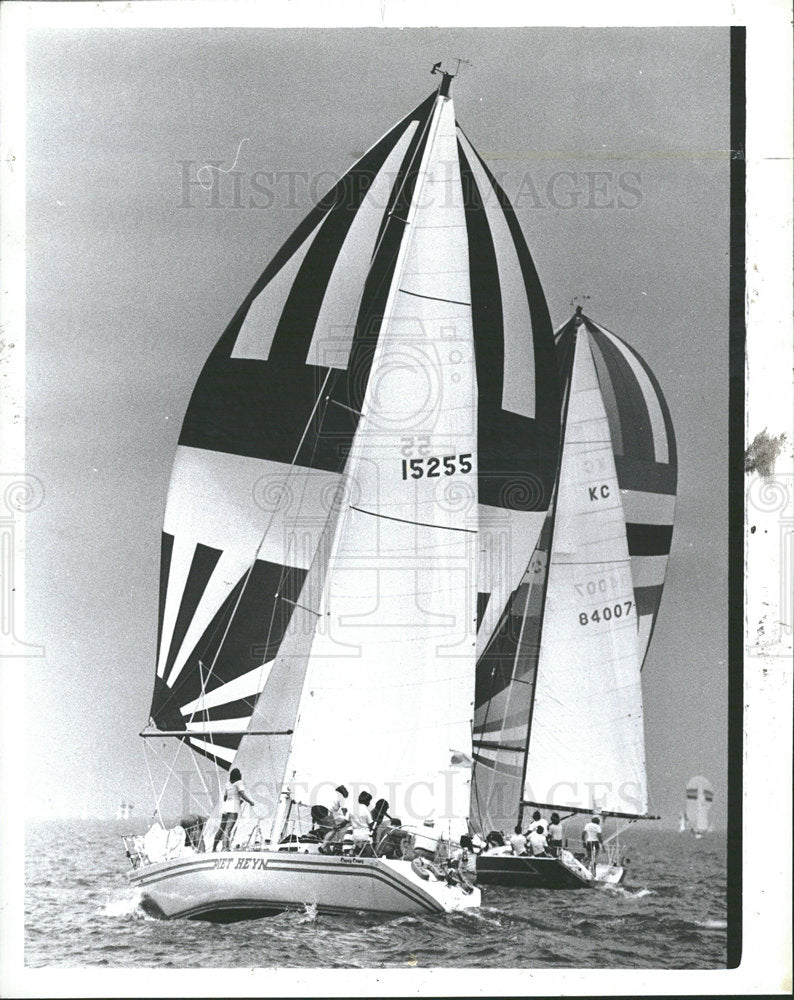 1982 Press Photo North Star Sail Club Pietfeyn Heads - Historic Images