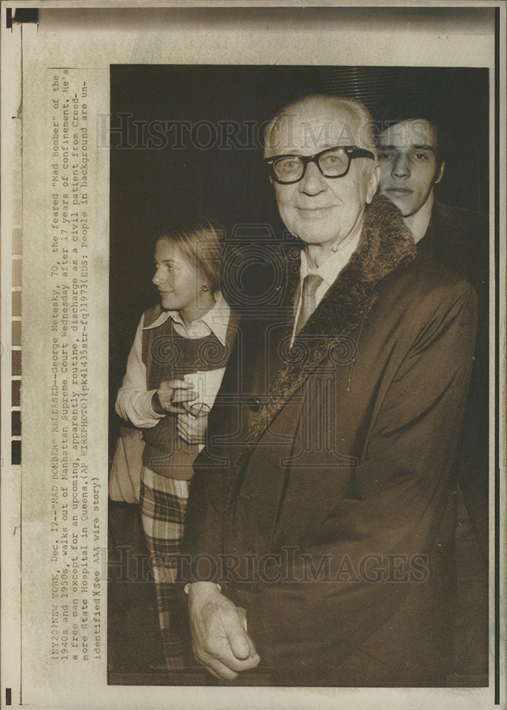 1973 Press Photo George Metesky Mad Bomber - Historic Images