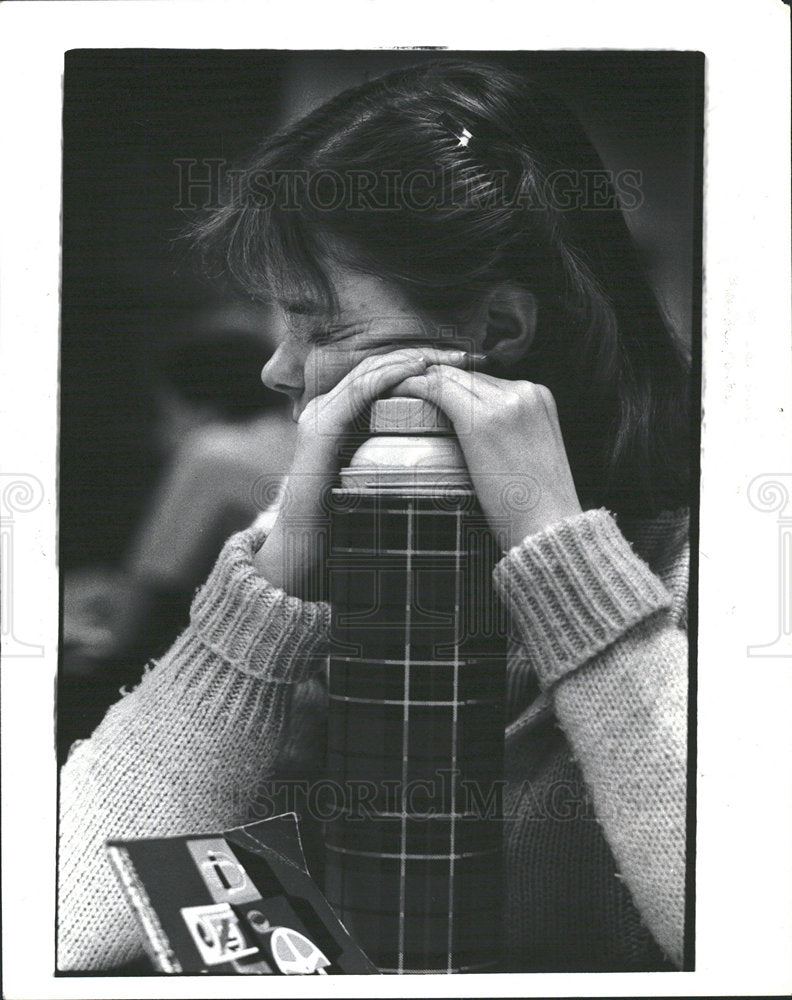 1980 Press Photo Michigan State University Students - Historic Images