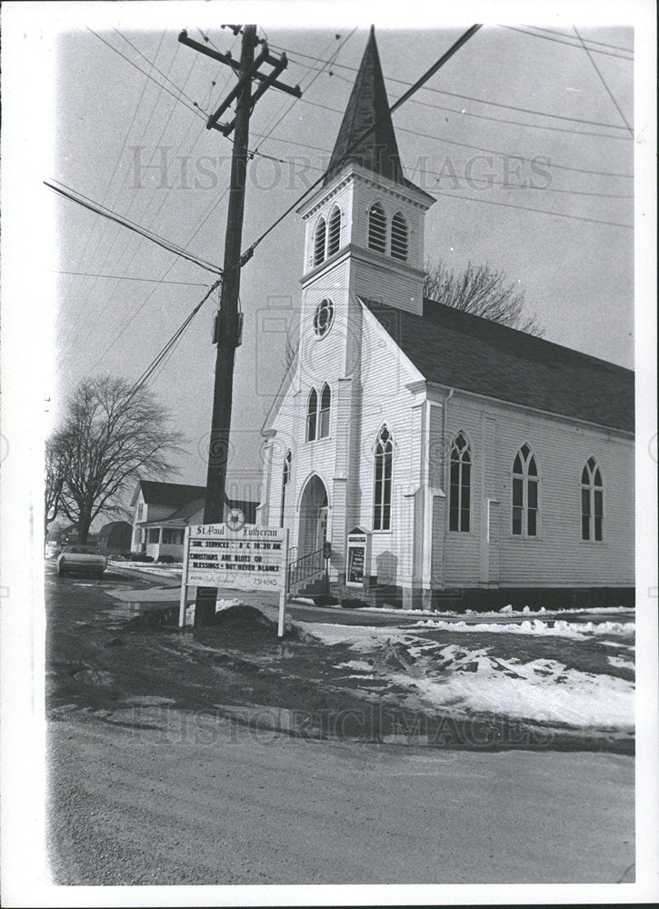 1973 Press Photo Pauls Lutheran Church Michigan - Historic Images
