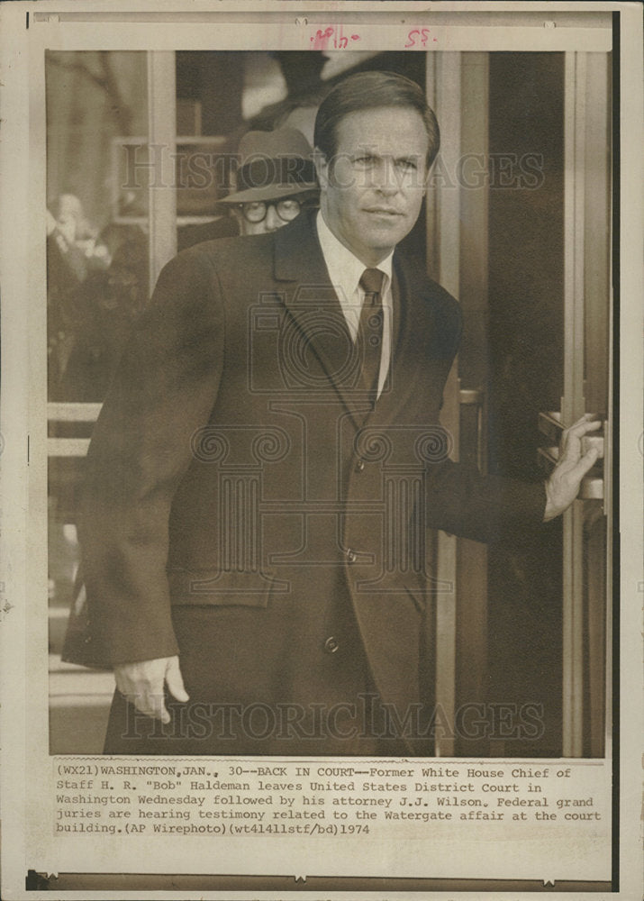 1974 Press Photo Watergate Affair H.R. Haldeman - Historic Images