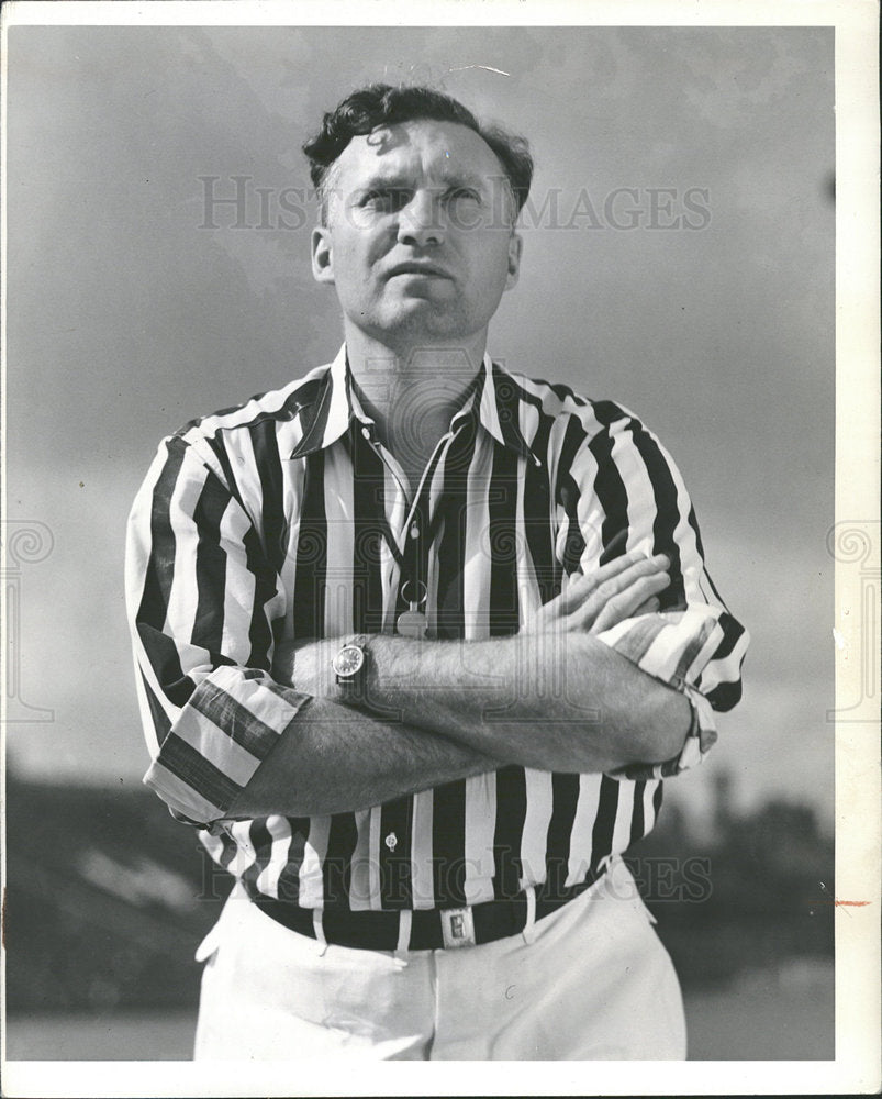 1942 Press Photo Lloyd Brazil Denver Football Coach - Historic Images