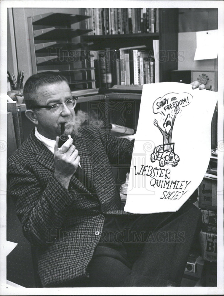 1961 Press Photo Dixon Gayer Columnist Instructor - Historic Images