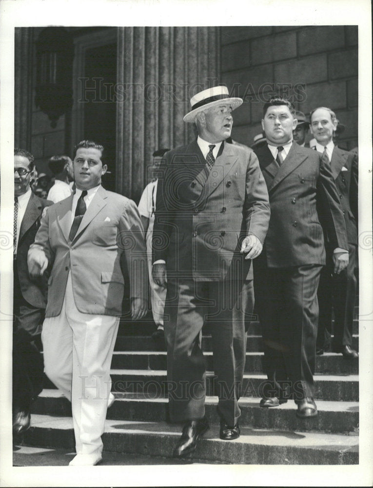 1938 Press Photo James J. Hines Goes On Trial - Historic Images