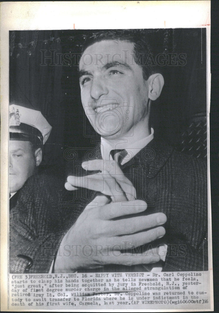 1966 Press Photo Dr Coppolino Smiling After Acquittal - Historic Images