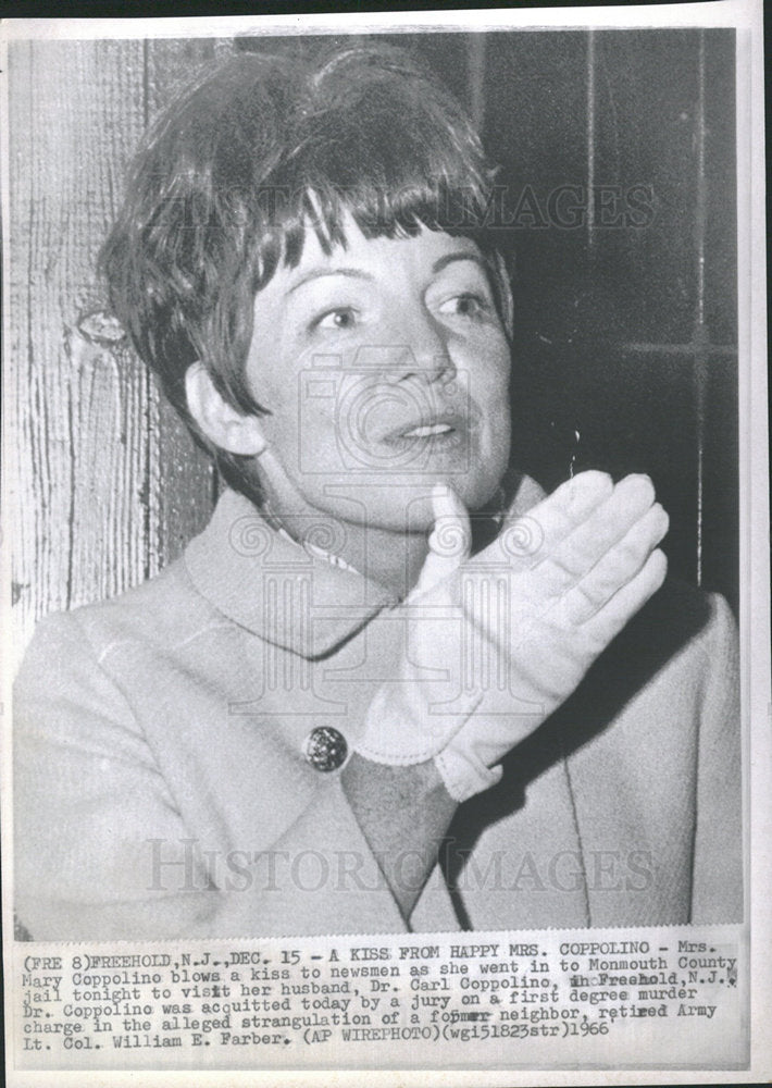 1966 Press Photo Dr. Mrs. Mary Carl Coppolino acquitted - Historic Images