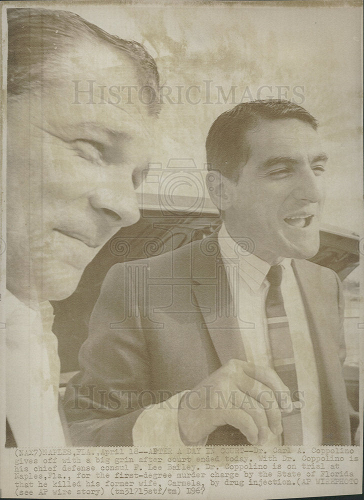 1967 Press Photo Dr Coppolino Smiling After Court  - Historic Images
