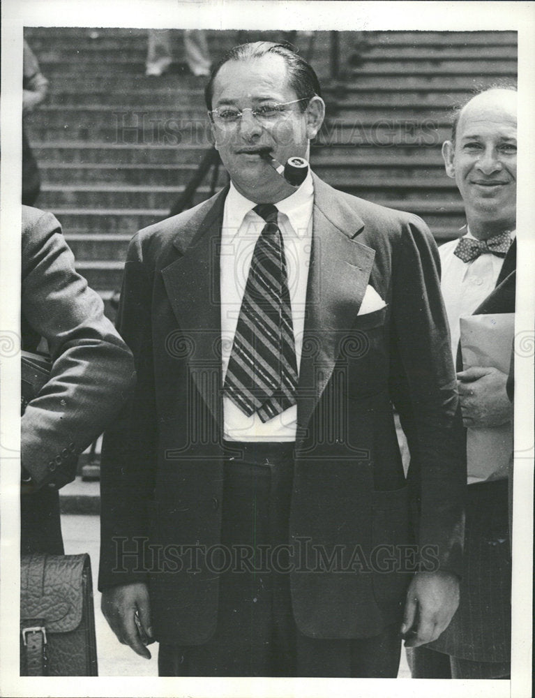 1938 Press Photo Weintraub Arriving Hines Trial Court - Historic Images
