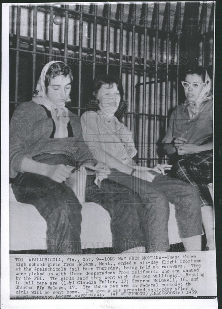 1959 Press Photo Three High School Apalachicola Runaway - Historic Images