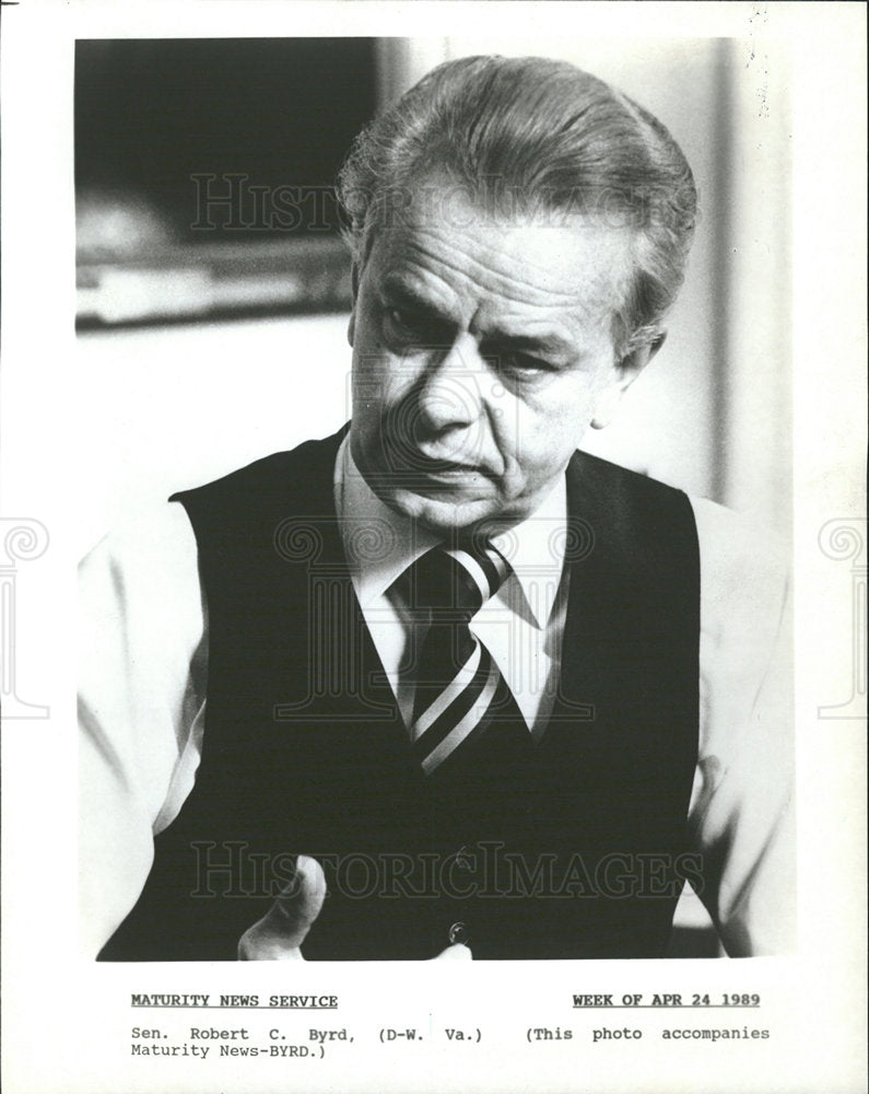 1991 Press Photo SEN. ROBERT BYRD UNITED STATES - Historic Images
