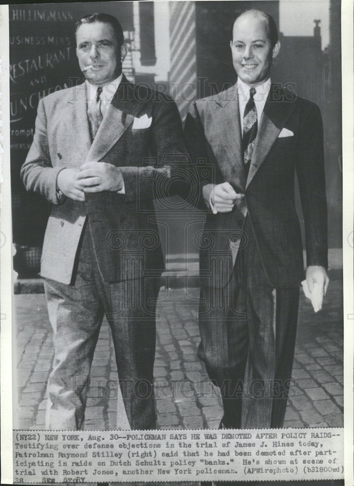 1938 Press Photo Leader James J. Hines Raymond Stilley - Historic Images
