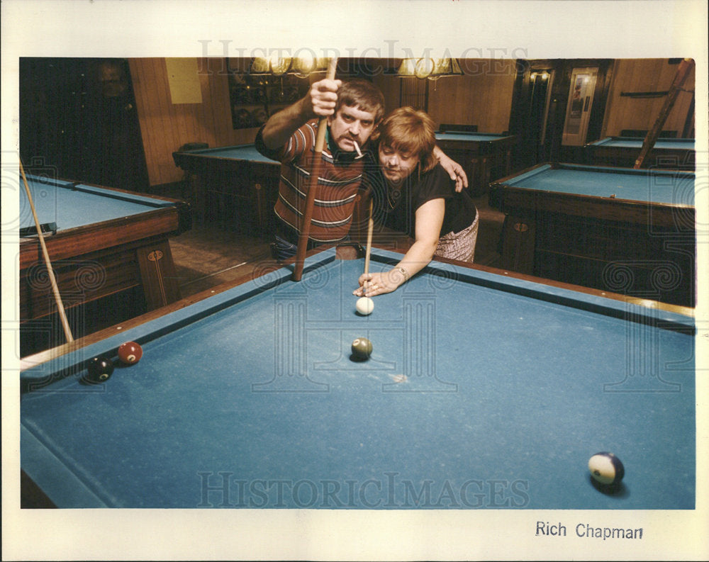 1993 Press Photo Cornel Codrean &amp; Florica Brown Pool - Historic Images