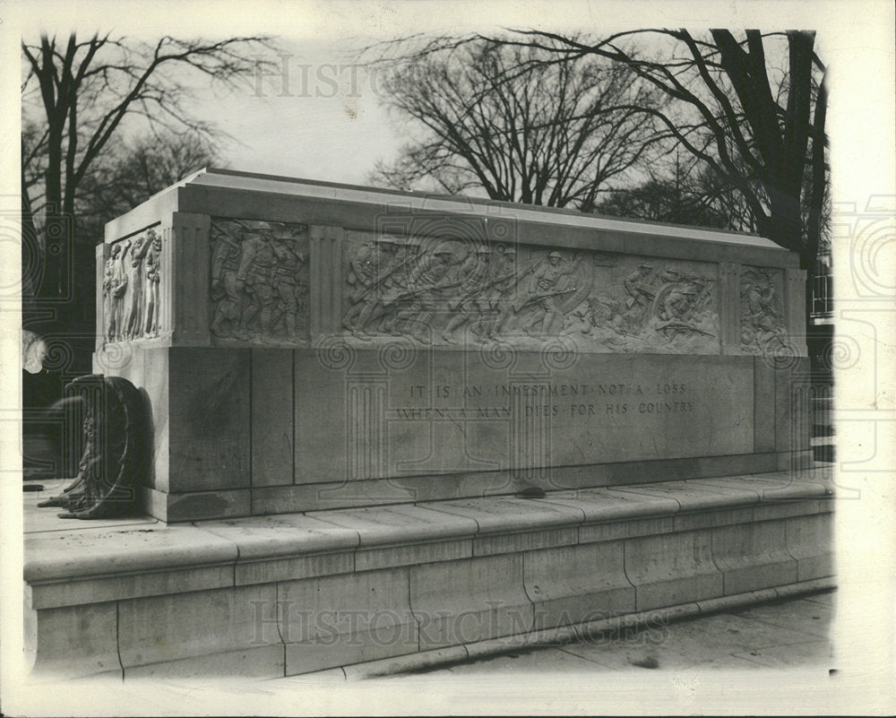 Press Photo Soldier Monument Chicago Dinsmore Ely - Historic Images
