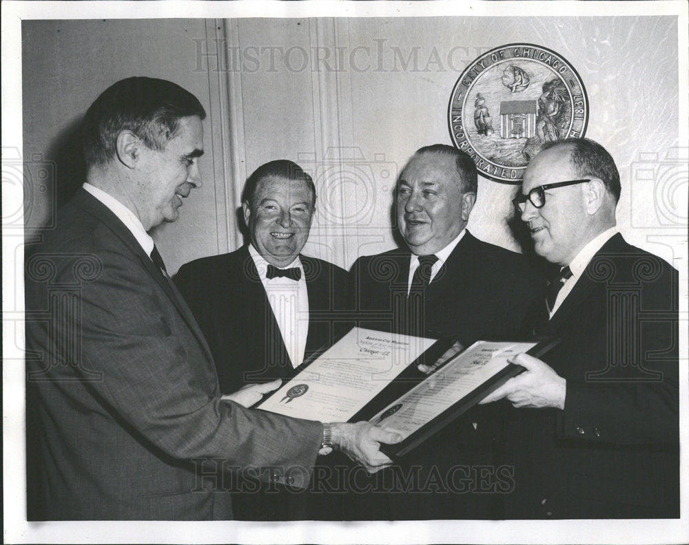 1966 Press Photo Merit Award Leadership Skokie Mayor - Historic Images