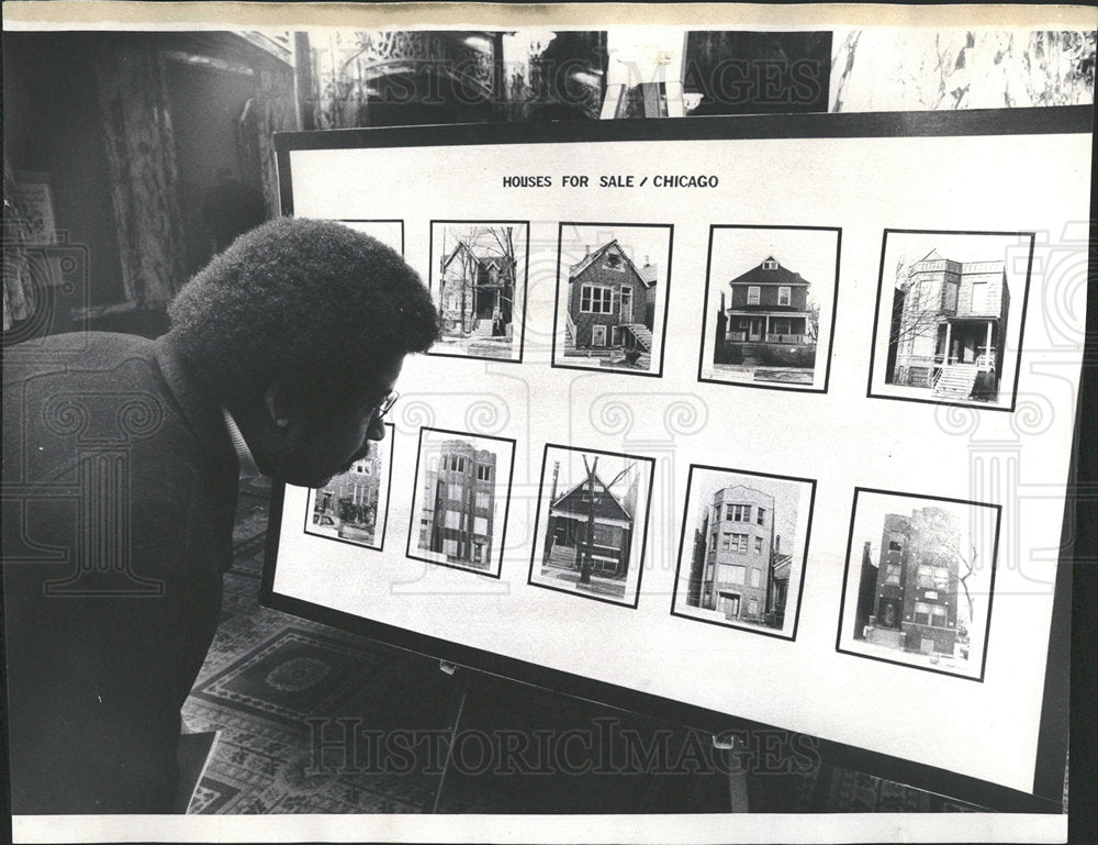 1974 Press Photo Home Housing Auction Chicago - Historic Images