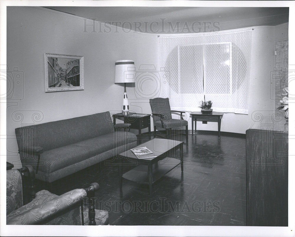 Press Photo Model Interior Chicago Housing Project - Historic Images