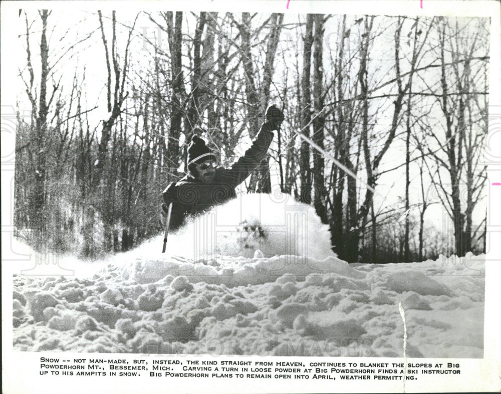 1979 Press Photo Big Powderhorn Mountain Skier Chalet  - Historic Images