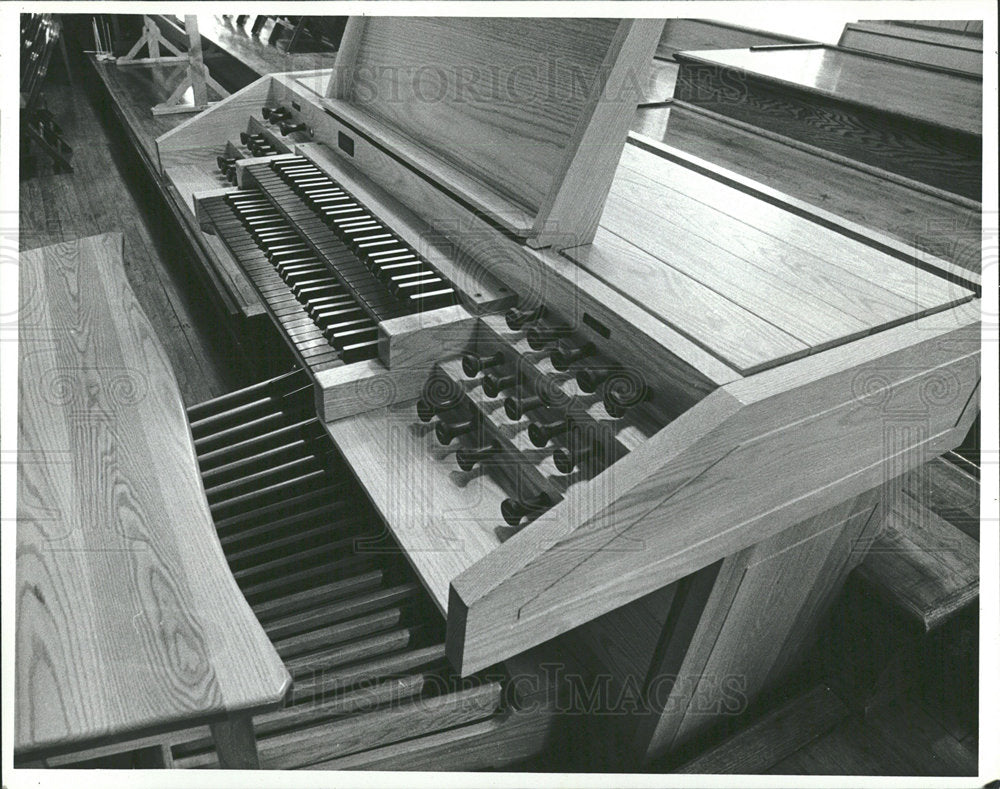 1977 Press Photo St Paul Lutheran Church Pipe Organ  - Historic Images