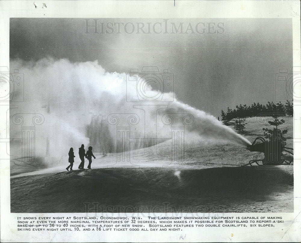 1974 Press Photo Scotsland Oconomowoc Ski Center Snow - Historic Images