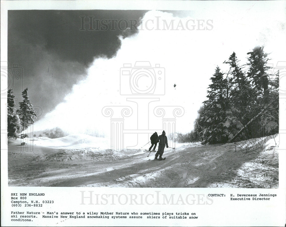 1981 Press Photo Massive New England Snow Making - Historic Images