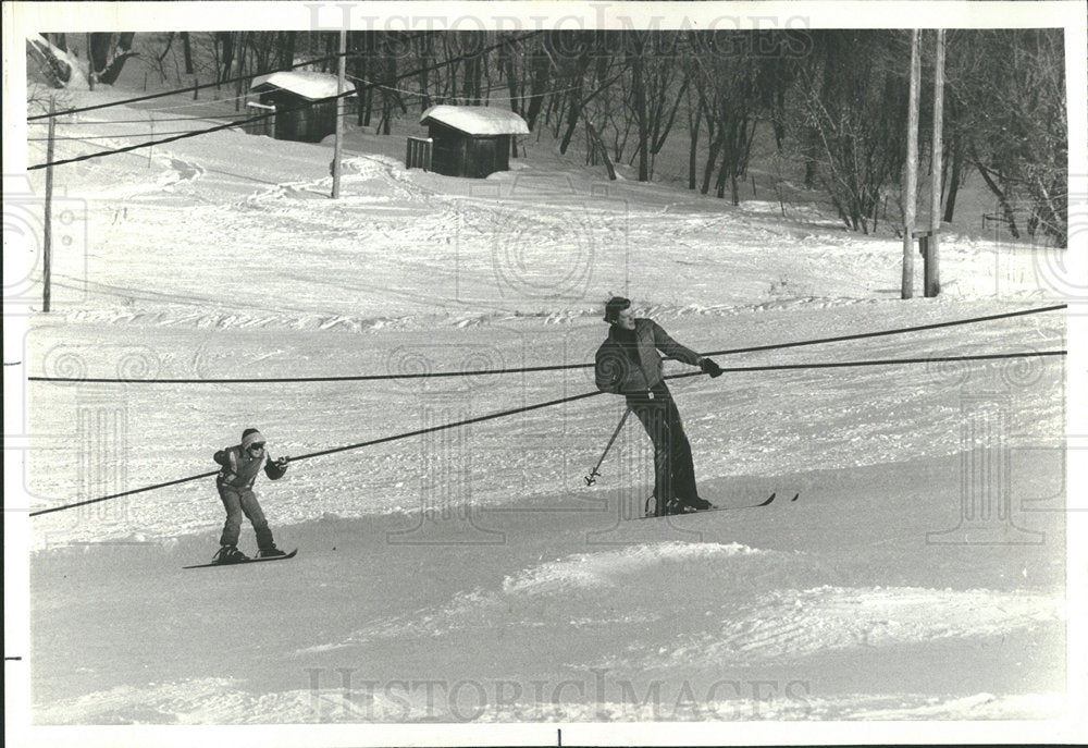 1979 Press Photo Rope Tows Skiing Buffalo Mountain - Historic Images